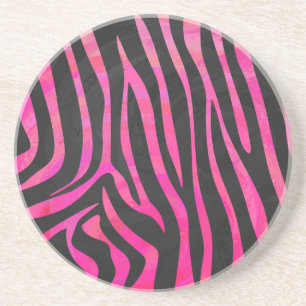Porta-copos Estampa Zebra Preto e Rosa Neon