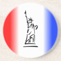 Estátua da Liberdade Faixa Vermelha Branca Azul