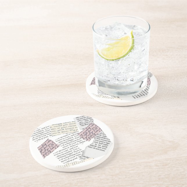 Porta-copos Estética da Revista - Estilo Retro Editorial (Lateral)