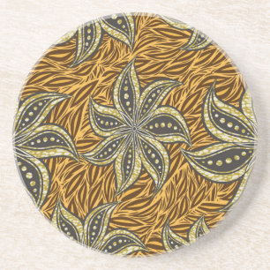 Porta-copos Estilo de Batik Floral Abstrato africano