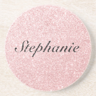 Porta-copos Estilo de Sparkle Rosa de Nome Personalizado