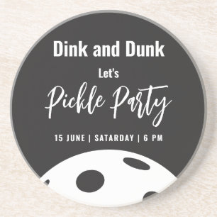 Porta-copos Estilo Retro Neon Black Themed Pickleball Birday