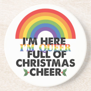 Porta-copos Estou aqui, sou queer e estou cheio de espírito na