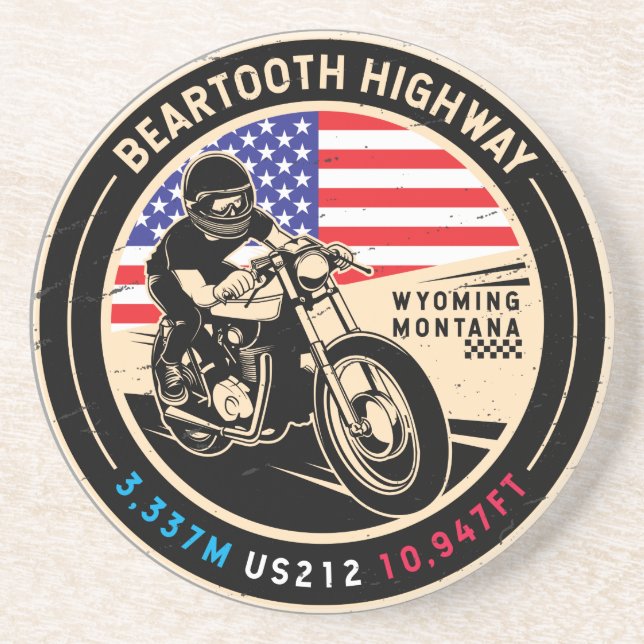 Porta-copos Estrada Beartooth - Toda Moto Americana  (Frente)