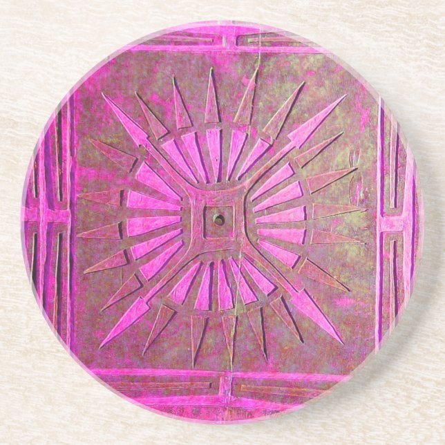 Porta-copos ESTRELA DA MANHÃ, rosa púrpura (Frente)