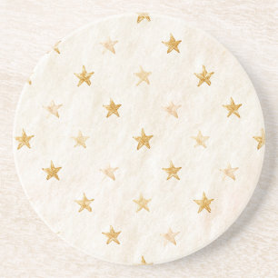Porta-copos Estrelas Douradas de Creme