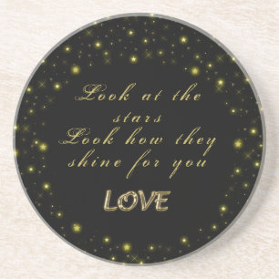 Porta-copos Estrelas Douradas personalizadas e brilhantes a pr