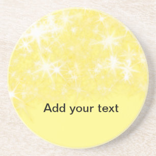 Porta-copos Estrelas simples de brilho amarelo adicione seu te