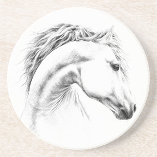 Porta-copos Estudo-retrato de cavalos desenhando arte equestre
