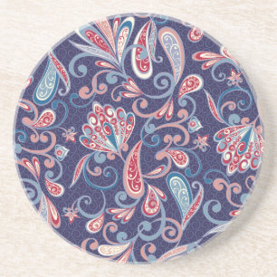 Porta-copos Étnico Floral: Abstrato Oriental sem carne.