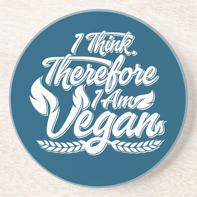 Porta-copos Eu Acho, Por Isso Sou Vegan (Frente)