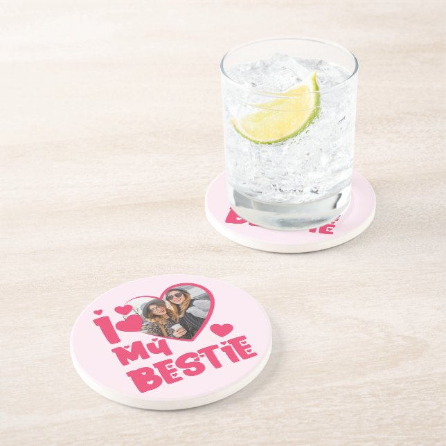 Porta-copos Eu Amo A Minha Melhor Foto Personalizada De Design (Lateral)