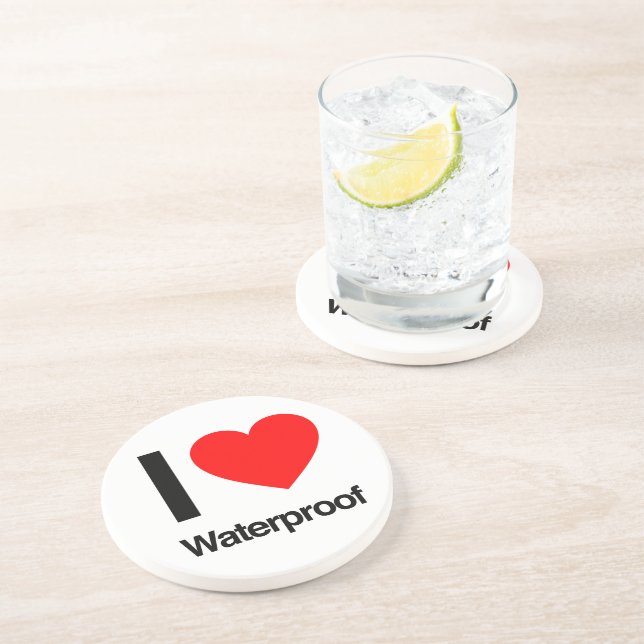 Porta-copos Eu Amo À Prova de Água (Lateral)