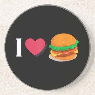 Porta-copos Eu Amo Burger Cheeseburger Unsaudável Comendo