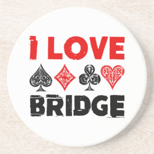 Porta-copos Eu Amo Entusiasta Do Jogador Do Bridge Card