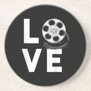 Porta-copos Eu Amo Filmes Apaixonado por Cinema Amante de Film