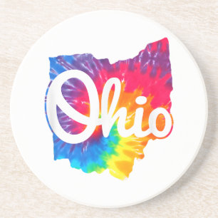 Porta-copos Eu Amo Meu Ohio Home Script Tie Dye Ohio