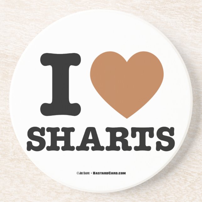 Porta-copos Eu Amo Sharts (Frente)