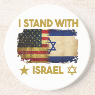 Porta-copos Eu Apoio a Camiseta de Israel Eu Apoio a Israel Am