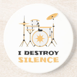 Porta-copos Eu Destruo Silence Funny Drummer