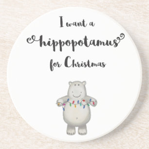 Porta-copos Eu quero um hippopotamus para o Natal