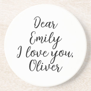 Porta-copos Eu Te Amo, Nome Modelo