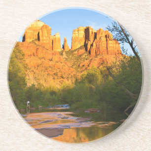 Porta-copos EUA, Arizona. Cathedral Rock ao pôr do sol