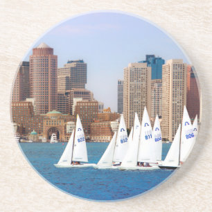 Porta-copos EUA, Massachusetts. Linha Skyline Boston Waterfron