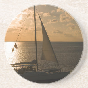 Porta-copos EUA, Texas, Ilha South Padre. Barco à vela