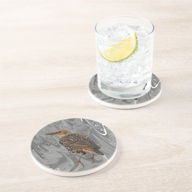 Porta-copos European Starling Bird Coaster (Lateral)