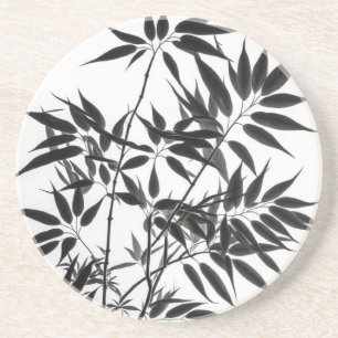 Porta-copos Fábrica de Bambu preto e branco