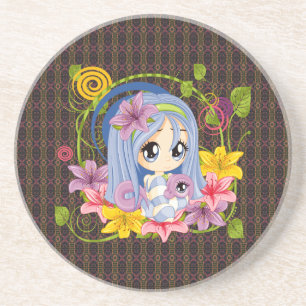 Porta-copos Fada De Dragão Chibi De Olhos Grandes E Bonitos