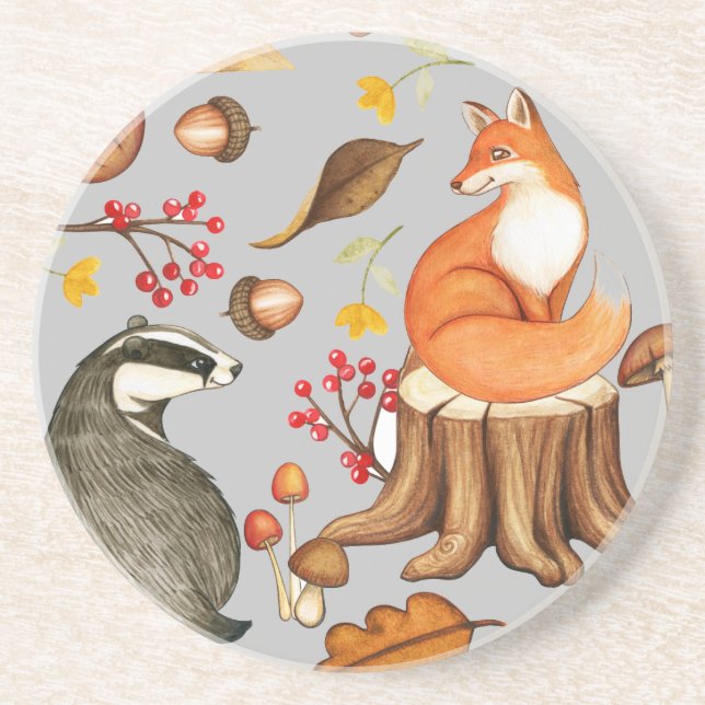 Porta-copos Fall Deixa Badger & Fox (Frente)