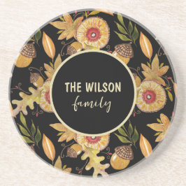 Porta-copos Fall Mood Acorn Oak Watercolor Art