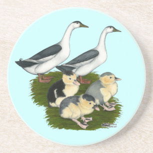 Porta-copos Família de Patos Magpie Azul