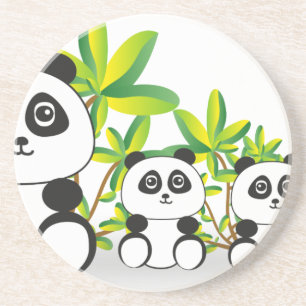 Porta-copos Família Panda