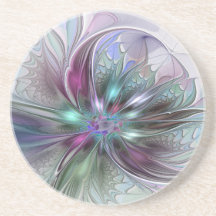 Fantasia Abstrata Colorida Moderna Floral Fractal