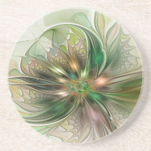 Porta-copos Fantasia Abstrata Moderna Colorida Flor Fractal