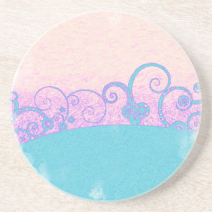 Porta-copos fantasia grunge pastel suporte de arenito