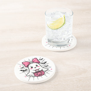 Porta-copos Fantasma Spooky com consciência cor-de-rosa do Can