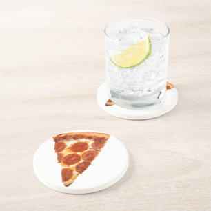 Porta-copos Fatia de pizza de pepperoni clássica da SlipperyJo