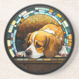 Porta-copos Faux StainGlass Cavalier King Charles Spaniel