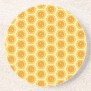Porta-copos Favo de Mel sobre Amarelo