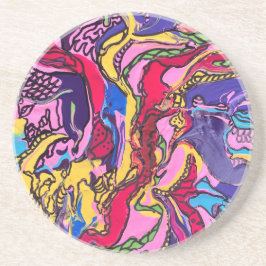 Porta-copos "Febre Selvagem" Portas copos de arenito Impressas