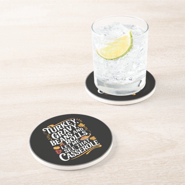 Porta-copos Feijões E Rolos Turcos Deixam-Me Ver Casserole (Lateral)