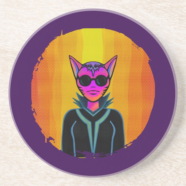 Porta-copos Feline Character in triplicate (Frente)