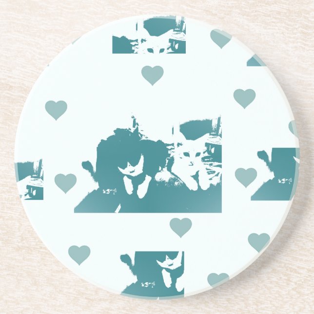 Porta-copos Feline Friends. Adorable Kitten Duo. (Frente)