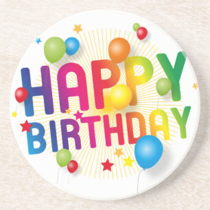 Porta-copos Feliz aniversário