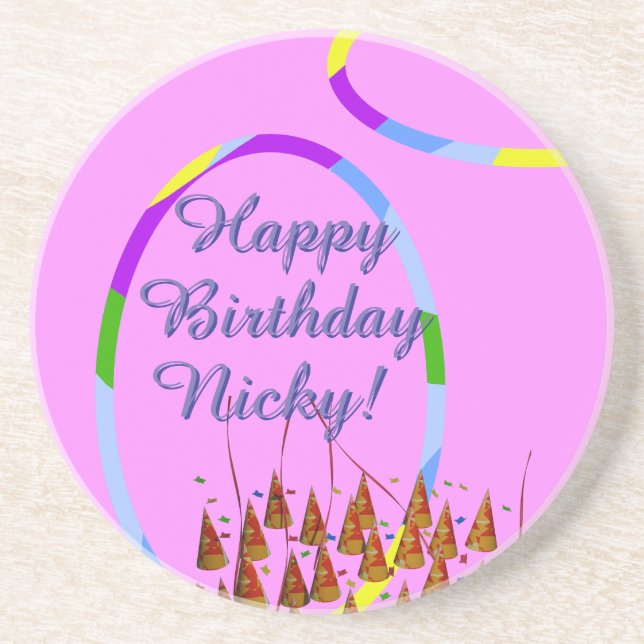 Porta-copos Feliz Aniversário (Frente)