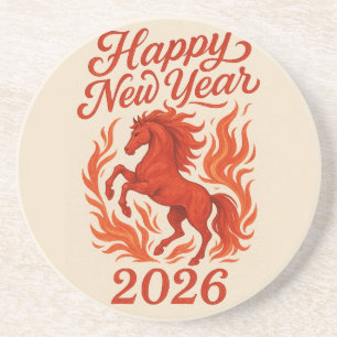 Porta-copos Feliz ano novo 2026 Cavalo de Fiery